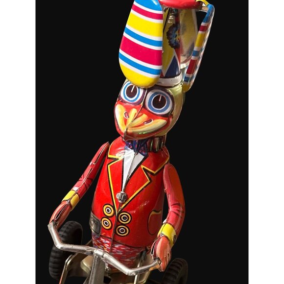 Vintage Wind-Up Duck On Bike Toy With Box Beijing No.1 Toy Factory Collectible - Picture 6 of 11